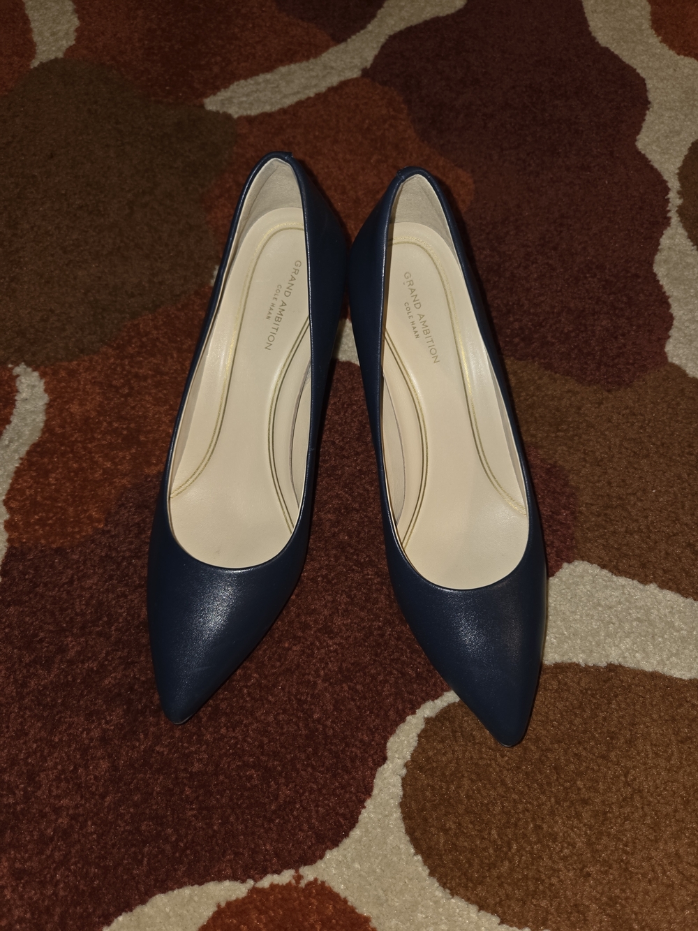 Cole Haan Navy Pointed-Toe Pumps